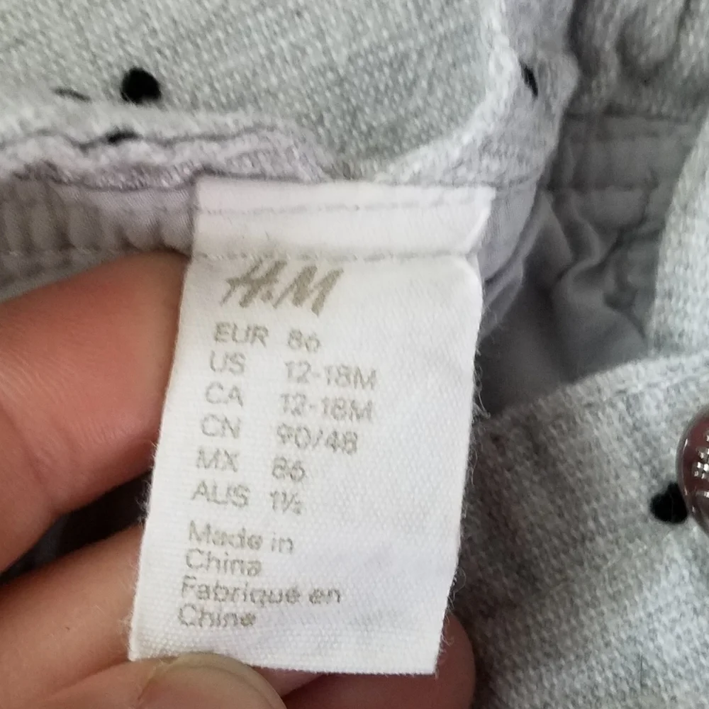 H&M Heart Polka Dot Overall Jumper Dress 12-18m